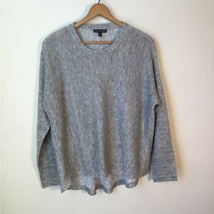 Eileen Fisher Organic Linen and Cotton Slub Crew Neck Sweater